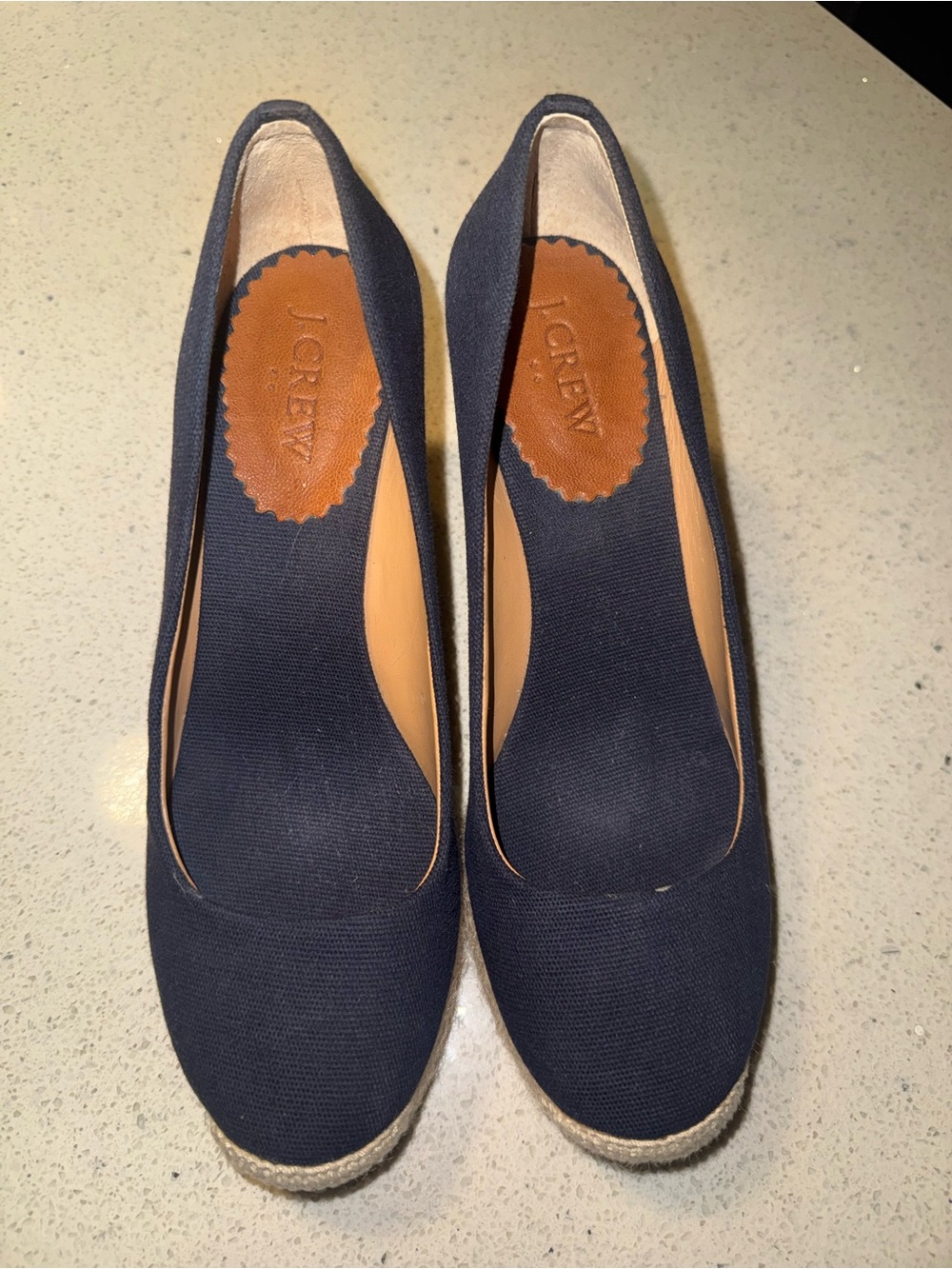 J. Crew Navy Canvas Seville Espadrille Pumps - Picture 14 of 14